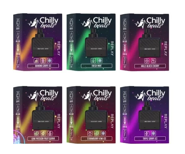 POD - REFIL - Descartável - CHILLY - BEATS - REPLAY - 10000 PUFF - 5% - S/ Bateria - CHILLY BEATS ®