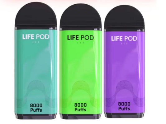 POD - REFIL - Descartável - LIFE POD - 8000 puff - S/ Bat LIFE POD ®